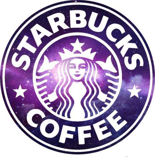 Girly Starbucks Logo - Galaxy Starbucks Logo - Clipart & Vector Design •