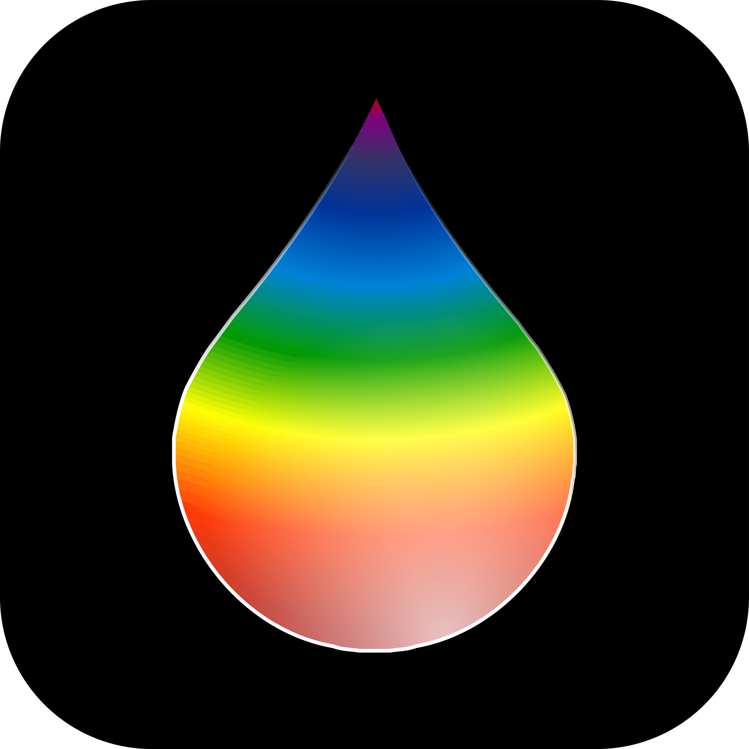 Rainbow Drop Logo - Clipart