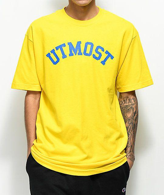 Utmost Clothing Logo - Utmost Co. Arc Logo Yellow T-Shirt | Zumiez