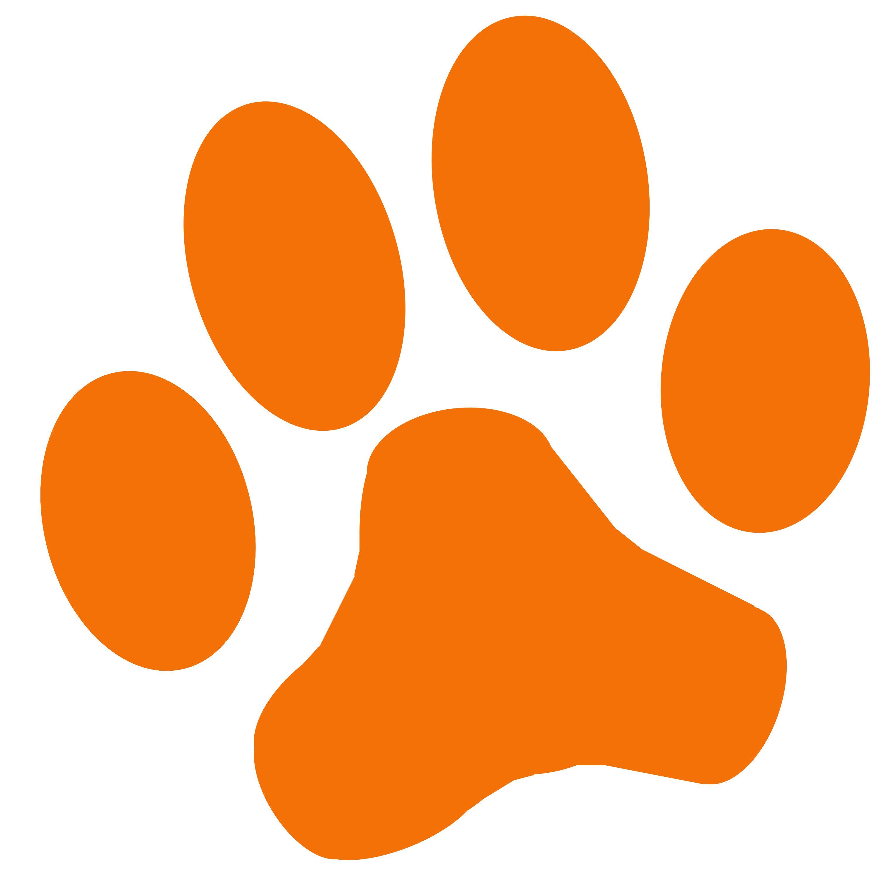Orange O Paw Logo - Free Picture Of Paw Print, Download Free Clip Art, Free Clip Art