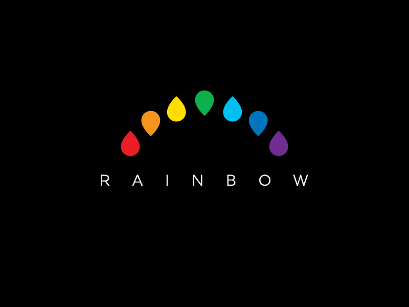 Rainbow Drop Logo - RainBow. Compound logos by gLogo. Gedas Meskunas