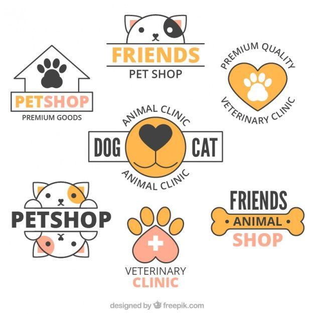 Orange O Paw Logo - Set of logos with orange details Vector | Free Download