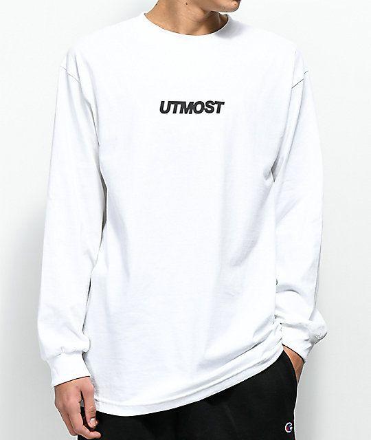 Utmost Clothing Logo - Utmost Co. Logo White Long Sleeve T-Shirt | Zumiez