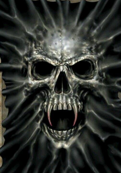 Vampire Skull Logo - Vampire skull | Skulltastic | Skull art, Skull, Vampire skull
