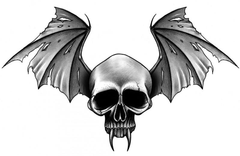Vampire Skull Logo - Vampire Skull Tattoo Designs