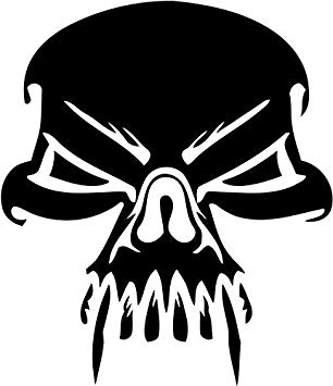 Vampire Skull Logo - Tribal Vampire Skull Vinyl Decal Sticker- 6