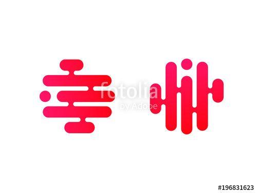 Red Shape Logo - Technology logo simple tech design. Vector creative abstract circle