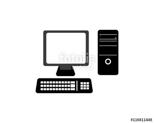 PC Computer Logo - desktop pc logo