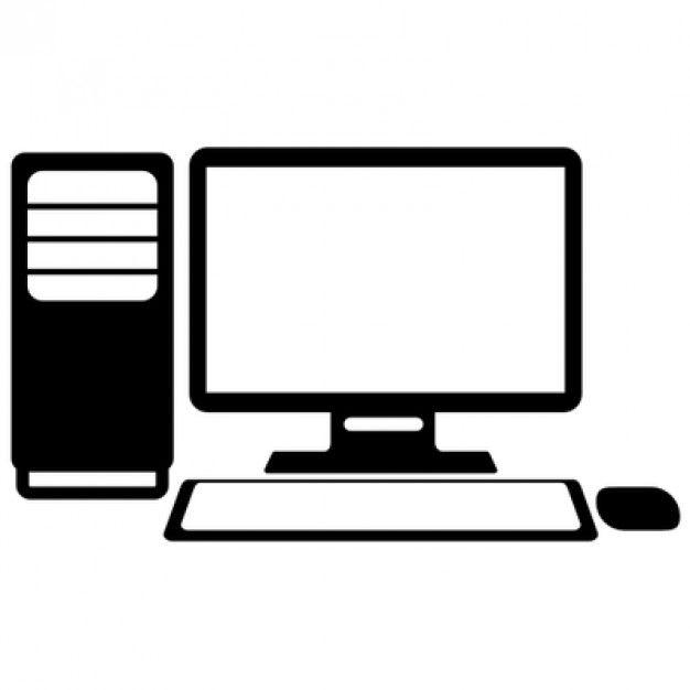 PC Computer Logo - Multimedia desktop pc illustration Vector