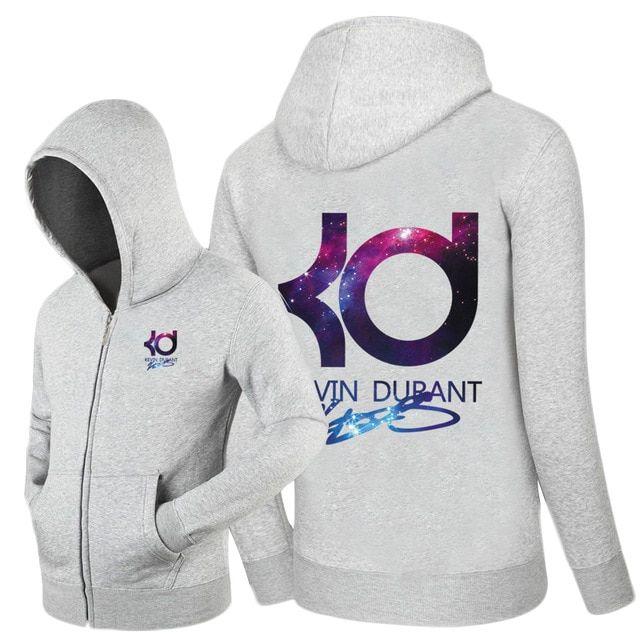 Kevin Durant Logo - Kevin Durant KD Color logo Warriors Zip up hoodie sweatshirt cotton