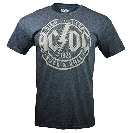 Very Small AC DC Logo - Amazon.com: AC/DC ACDC Men's T-Shirt, Official High Voltage, Rock ...