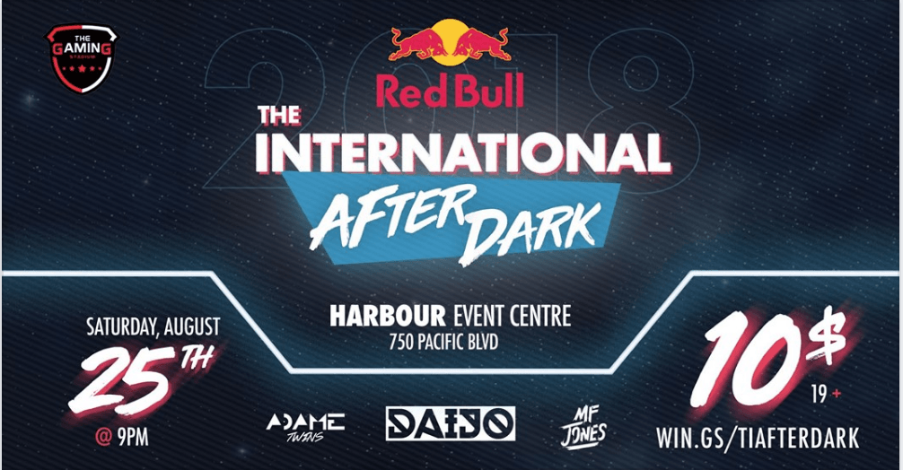 Dark Red Bull Logo - The International After Dark - Red Bull party Saturday August 25th ...