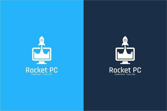 PC Computer Logo - Rocket PC Computer Logo Template Logo Templates Creative Market