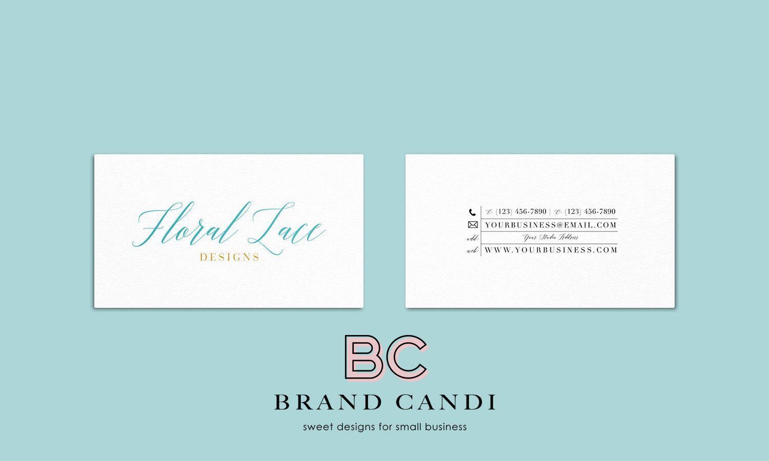 Turquoise and Gold Logo - Premade Logo Design - Calligraphy Logo - Script Logo - Gold Logo ...