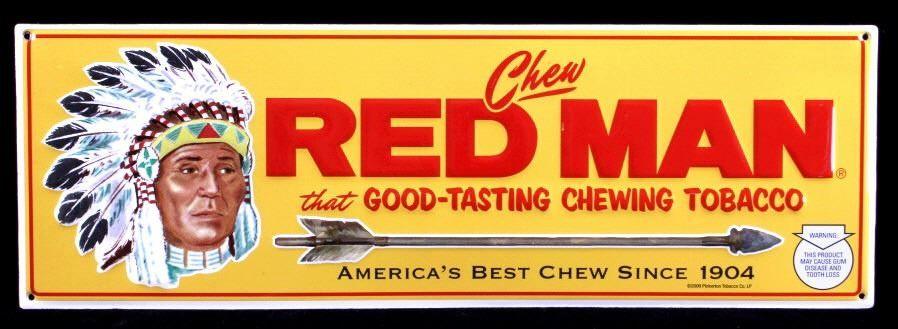 Red Man Logo - Red Man Chewing Tobacco Sign
