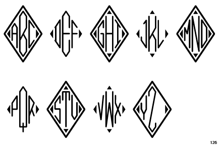 Three Diamond Shape Logo - Fontscape Home > Application > Monograms > Diamond-shaped