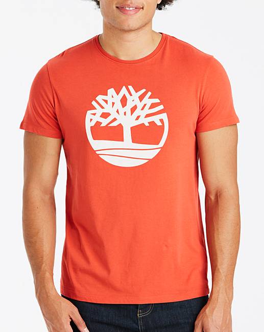 Orange Timberland Tree Logo - Timberland Orange Tree Logo T-Shirt R | Jacamo
