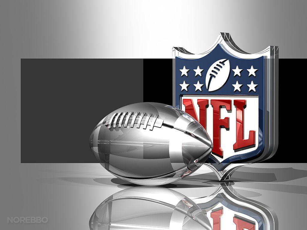 Silver Football Logo - silver football and NFL logo. – gray and silver background. | 027 ...