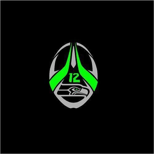 Silver Football Logo - Seattle Seahawks Vinyl Decal Tribal Football Logo Lime Green