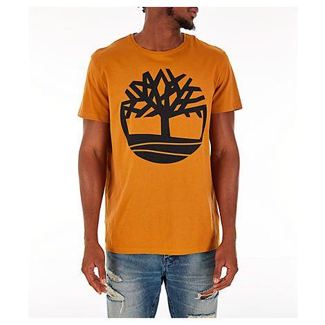 Orange Timberland Tree Logo - Timberland Men'S Big Tree Logo T Shirt, Brown