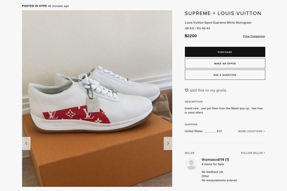 Hypebeast Brands Like Supreme and Louis Vutton Logo - Supreme x Louis Vuitton Absurd Resell Prices | HYPEBEAST