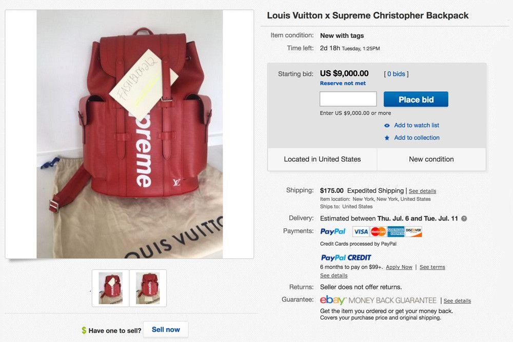 Hypebeast Brands Like Supreme and Louis Vutton Logo - Supreme x Louis Vuitton Absurd Resell Prices | HYPEBEAST