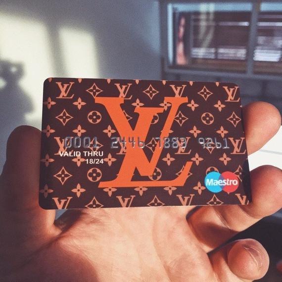 Hypebeast Brands Like Supreme and Louis Vutton Logo - LOUIS VUITTON card for hypebeast accessory mastercard visa | Etsy