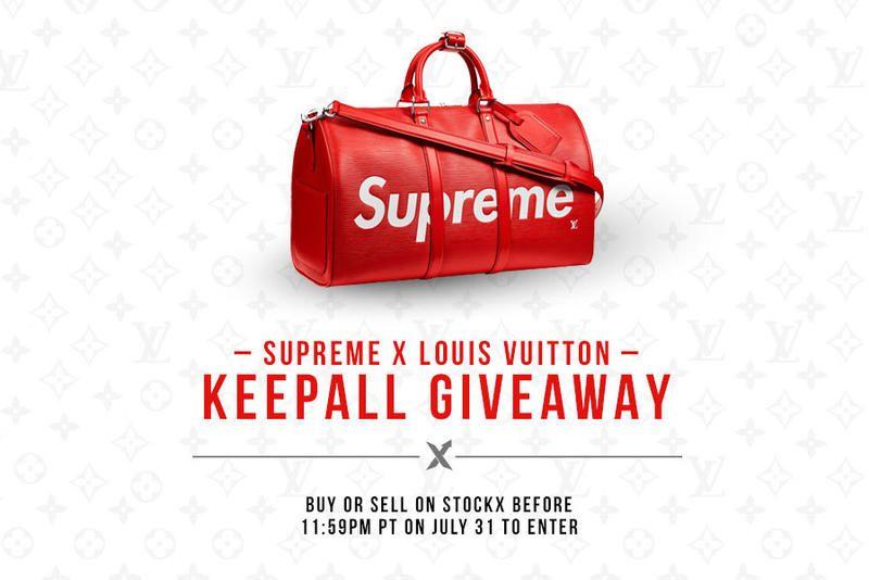 Hypebeast Brands Like Supreme and Louis Vutton Logo - Supreme x Louis Vuitton Keepall StockX Giveaway | HYPEBEAST