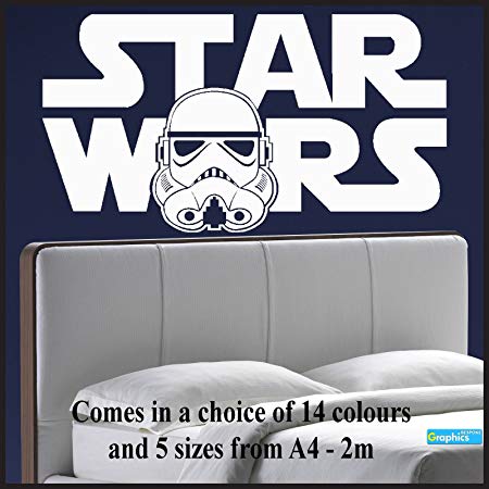 The Ball and the Big H Logo - Large Starwars Bedroom wall art sticker of Logo Stormtrooper Head ...