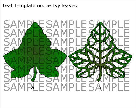 Ivy Leaves Logo - SVG and PDF Printable Digital Leaf Template 5 Ivy leaf 2 | Etsy