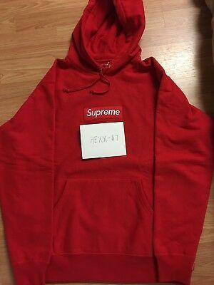 Red and Yellow Box Logo - SUPREME ICE BLUE Yellow Box Logo Hoodie Size Large FW17 - $41.00