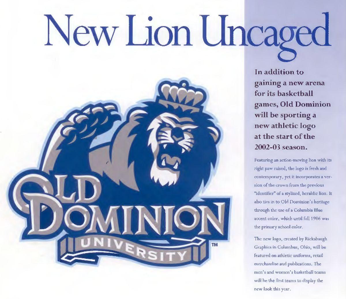 Old Dominion Lion Logo - Athletics Dominion University