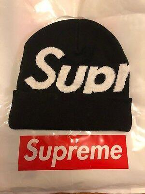 Red and Yellow Box Logo - SUPREME Reflective Repeat Beanie Black Red Yellow box logo camp cap