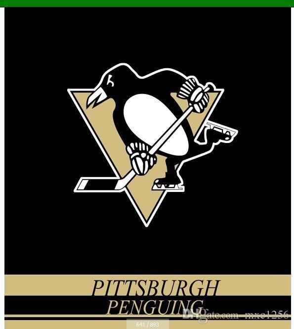 Penguins New Logo - 2019 NEW PITTSBURGH PENGUINS NHL Logo Jersey Bathroom Fabric Shower ...