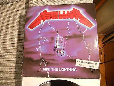 Metallica Red Logo - popsike.com - Metallica - Ride the Lightning, RED LOGO 288/500, holy ...