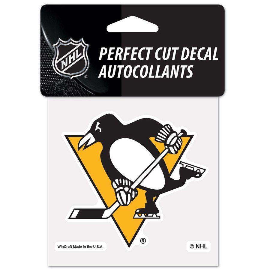 Penguins New Logo - WinCraft Pittsburgh Penguins New Logo 4 x 4 Perfect Cut Color Decal