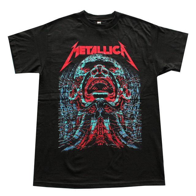 Metallica Red Logo - Metallica Screaming Head Red Logo Men's T Shirt Black T shirt Short ...
