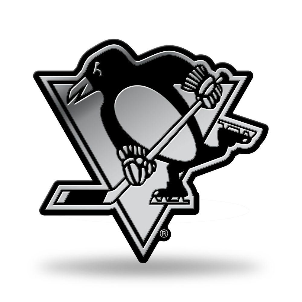 Penguins New Logo - Pittsburgh Penguins Logo 3D Chrome Decal Sticker NEW Truck Car Rico