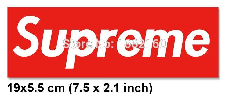 5 X 2 Supreme Logo - 19x5.5cm Large Supreme Vinyl Sticker Snowboard Luggage Car Laptop ...