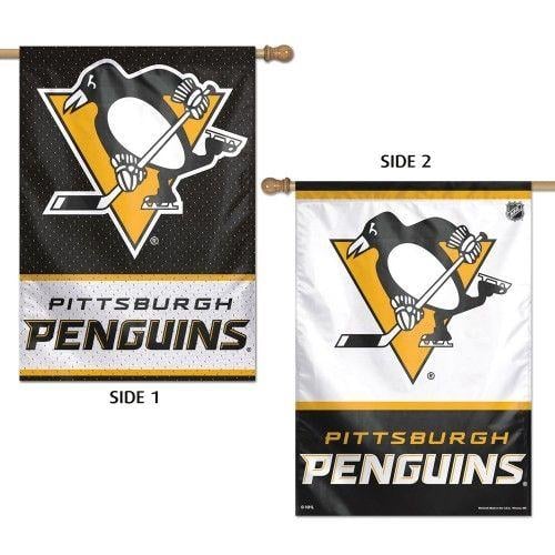 Penguins New Logo - Pittsburgh Penguins 2 Sided NHL House Flag New Logo