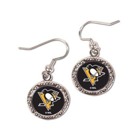 Penguins New Logo - Pittsburgh Penguins WinCraft Women's New Logo Round Dangle Earrings ...