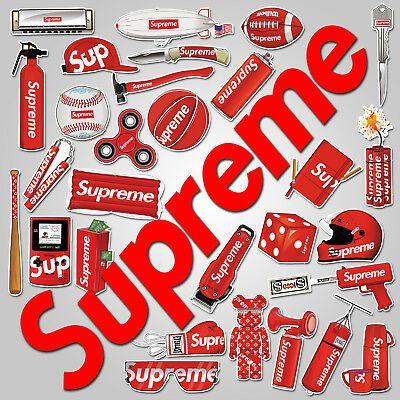 5 X 2 Supreme Logo - SUPREME LOGO STICKER vinyl decal skateboard laptop gun nra ...