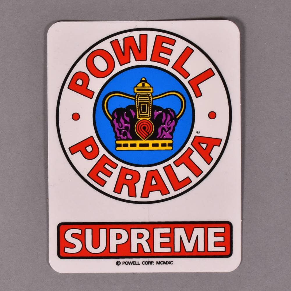 5 X 2 Supreme Logo - Powell Peralta Supreme OG Skateboard Sticker - 3.5