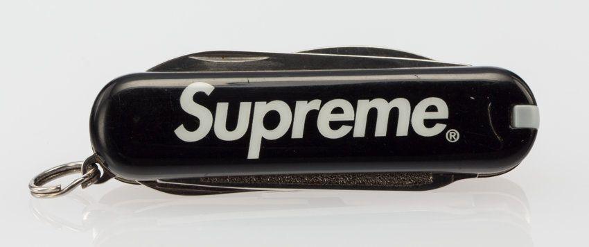 5 X 2 Supreme Logo - Supreme X Victorinox. Swiss Army Knife (Black), 2017. 5-piece tool ...