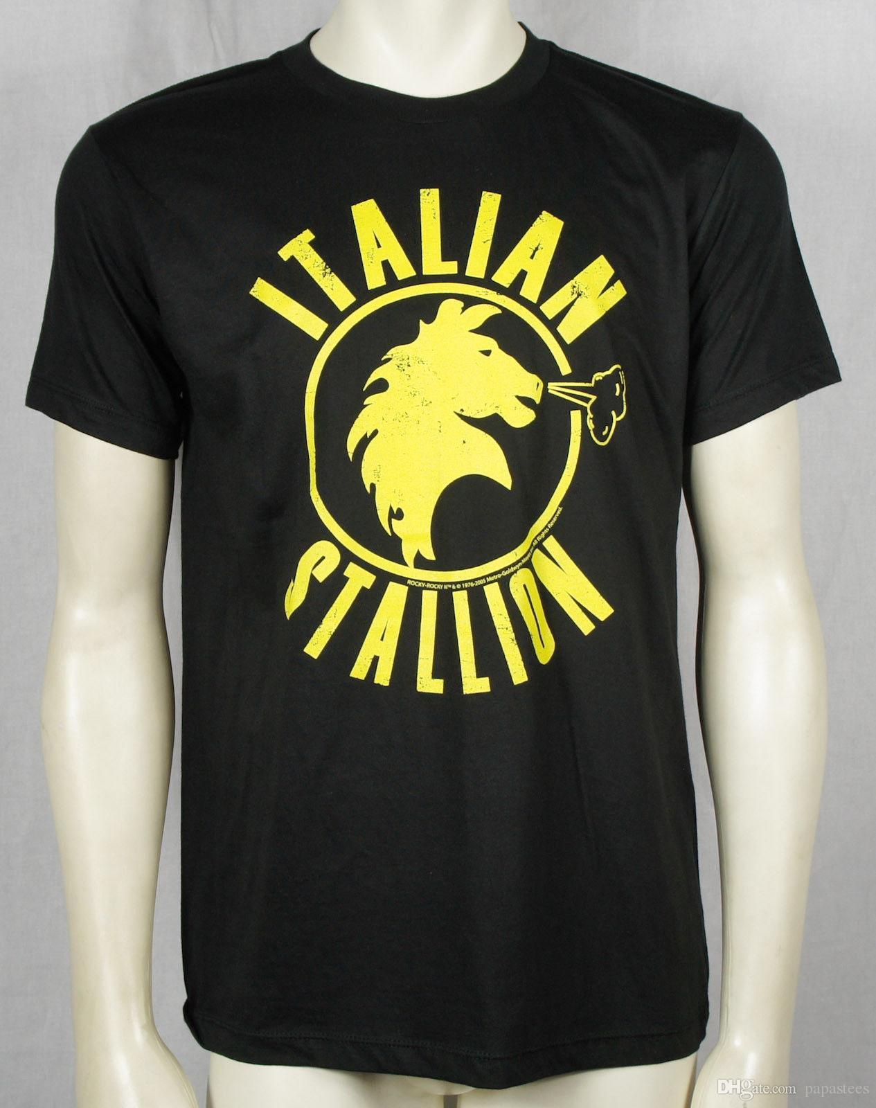 Italian Stallion Logo - Authentic ROCKY BALBOA Movie Italian Stallion Logo Black T Shirt S ...