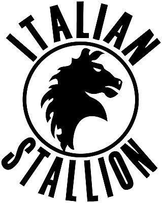 Italian Stallion Logo - ITALIAN STALLION ROCKY Boxing Italy Logo Car Wall Decal Sticker 6