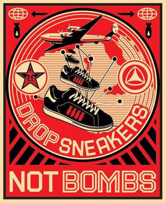 Obey Bomb Logo - Drop Sneakers, Not Bombs