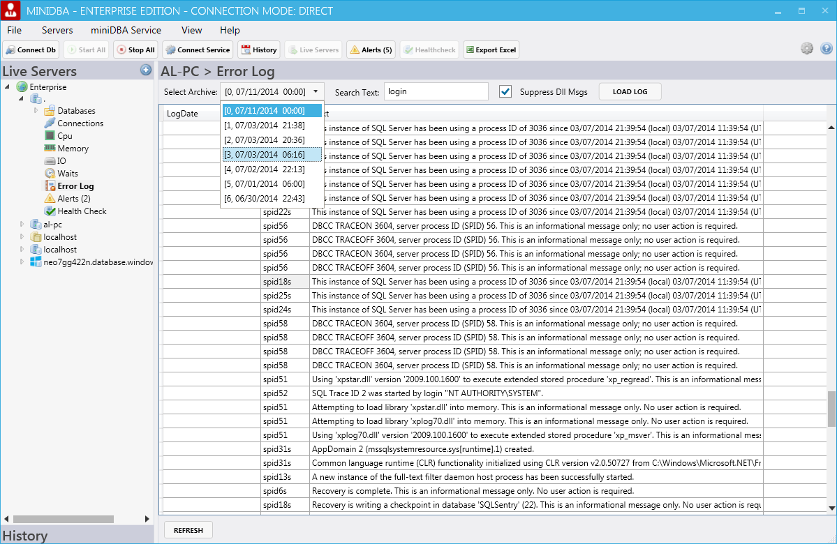 Server Error Logo - SQL Server Error Log Monitoring | miniDBA