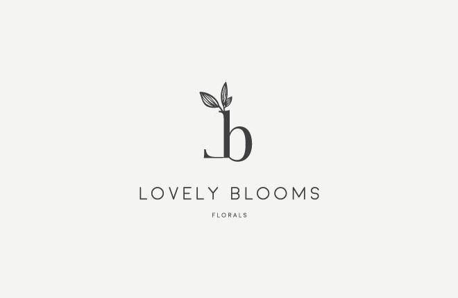 Modern Floral Logo - Lovely Blooms Florals- Florist Logo, floral logo, modern | branding ...