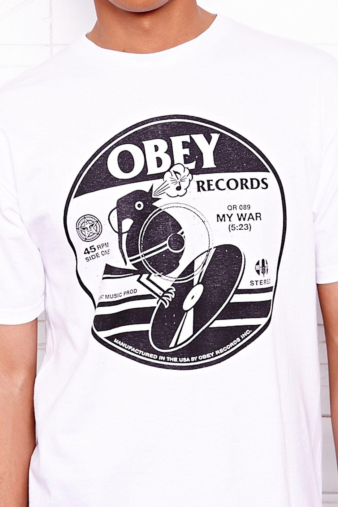 Obey Bomb Logo - Obey Bomb Bird Records Tee in White in White for Men - Lyst